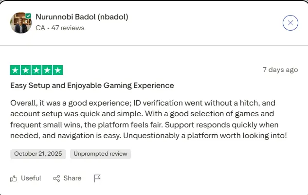 Positive Clubhouse Casino feedback - quick withdrawals